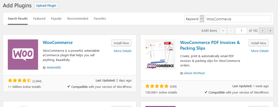 WooCommerce Installation