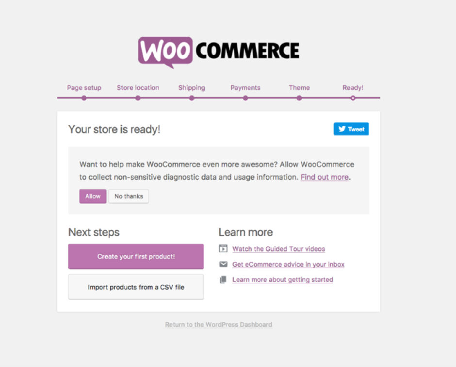 WooCommerce’s key settings