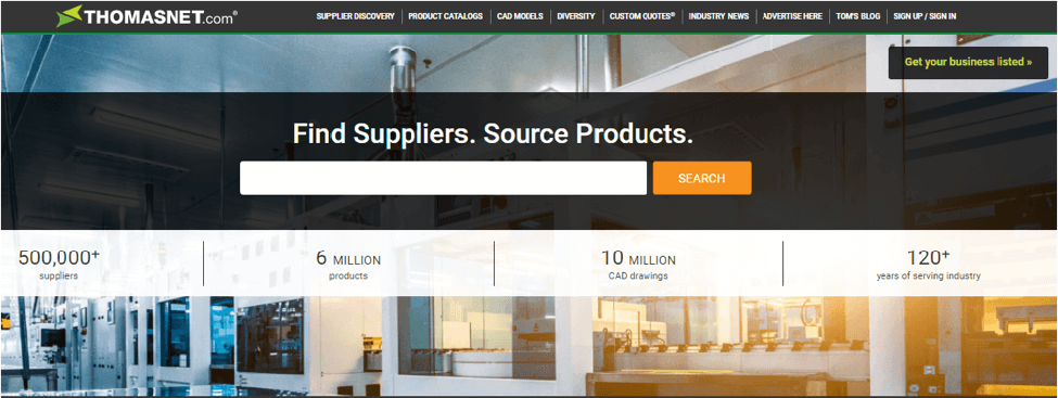 B2B website that offers semantic search