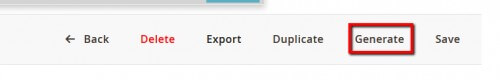 GENERATE Button - Google Shopping Feed Magento-2