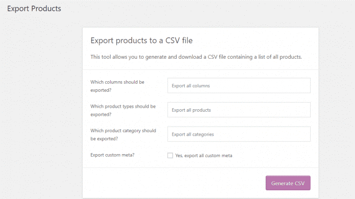 export products