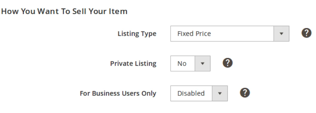Auction, Private or Business only