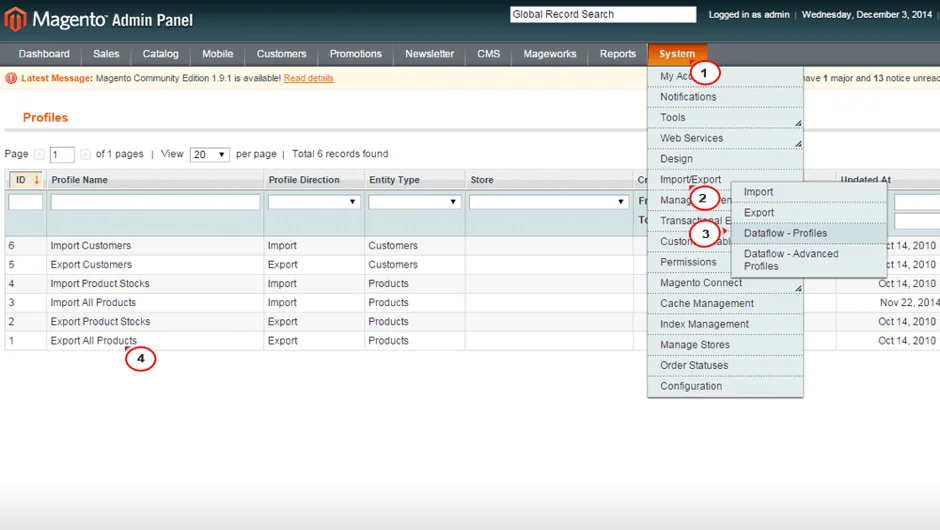 Import Catalog