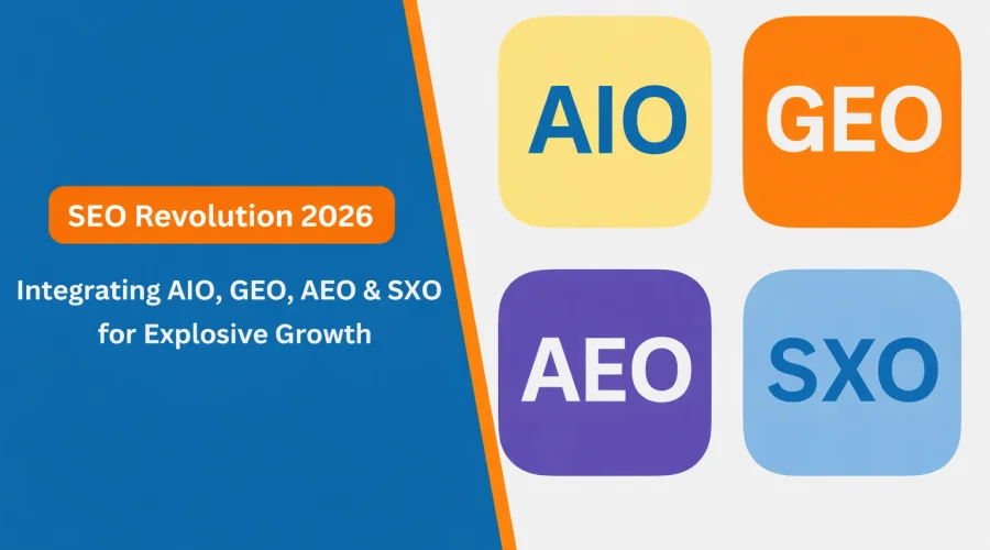 SEO Revolution 2026: AIO, GEO, AEO & SXO for Growth