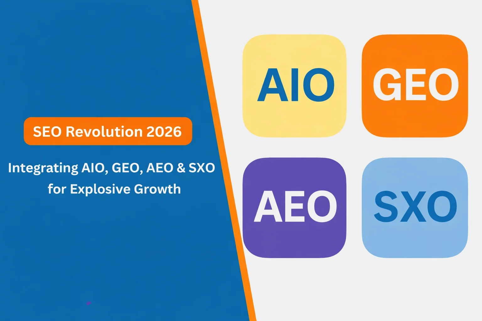 SEO Revolution 2026: AIO, GEO, AEO & SXO for Growth